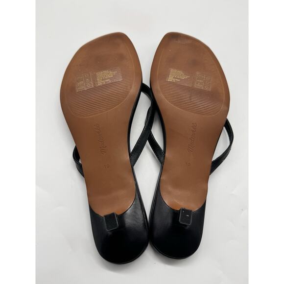 Madewell Chiara Kitten Heel Thong Sandals Black Women’s Size 10 - Picture 7 of 7